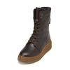 Stiefelette MARC O'POLO "mit Innenzipper", Damen, Gr. 42, braun (schwarz earth), Obermaterial: 100% Leder (Rind), unifarben, Schuhe