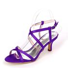 Wedding Shoes for Bride Bridesmaid Women Peep Toe White Ivory Blue Silver Gold Black Satin Sandals Low Heel Wedding Party Valentine's Day Minimalism Fashion