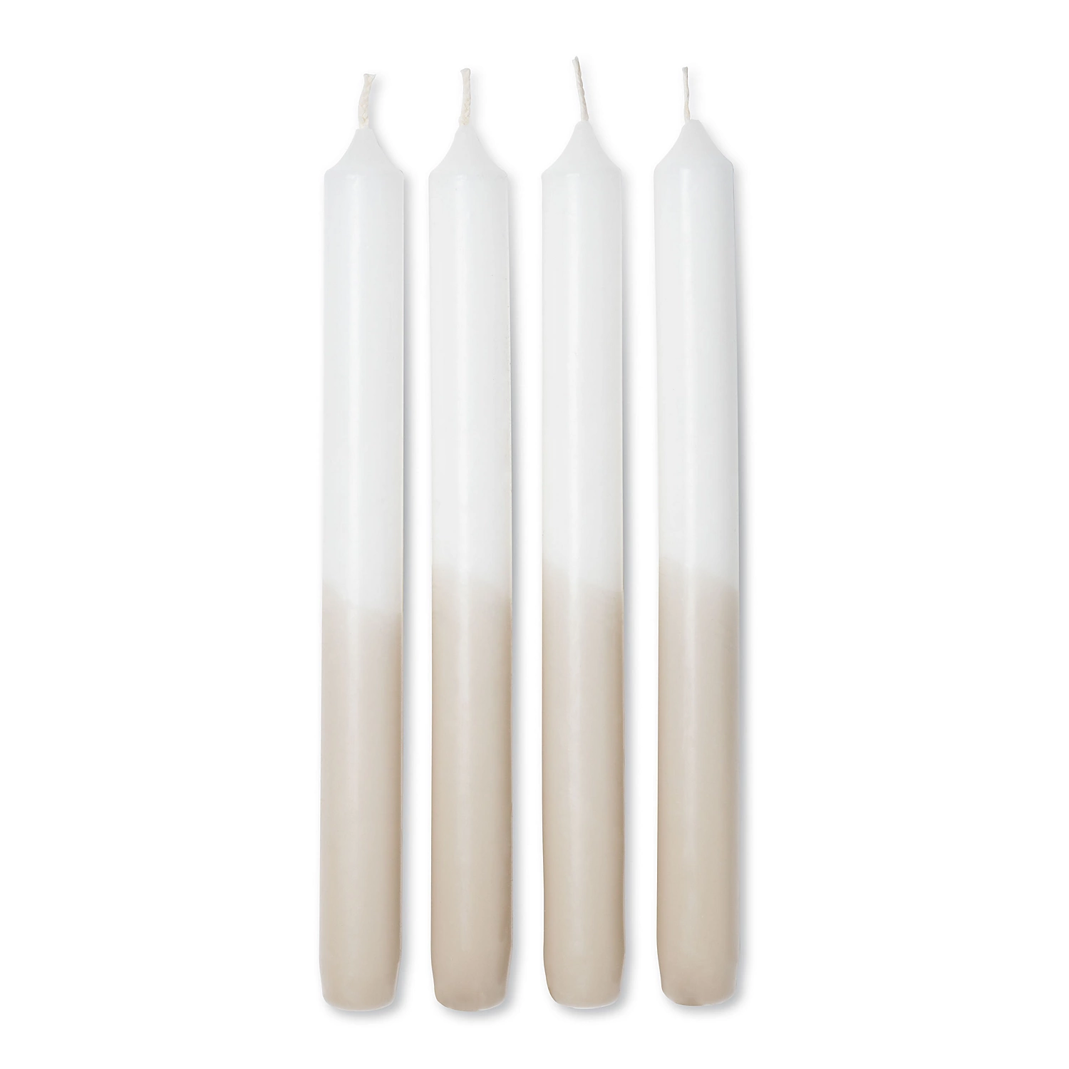 Bougies longues, sable, 24,5 x 2,2 cm, 4 pièces