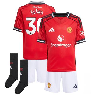 Manchester United adidas Heim-Kit Mini 2025-26 mit Aufdruck Šeško 30 Image