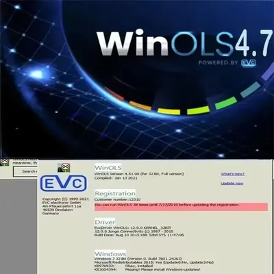 WinOLS 4.7 ECU Programming Tool | 93GB Damos Files + ECM Titanium 1.61 | Immo Service Tool V1.2 | with Video Installation Guide