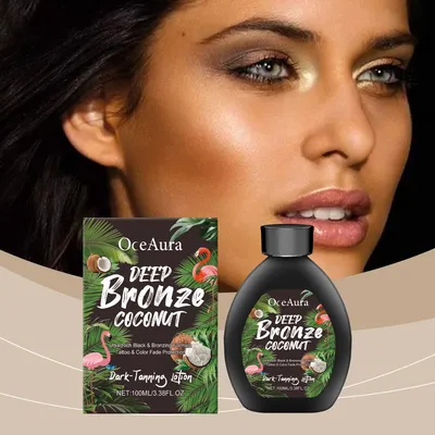 Oceaura 100ml Coconut Dark Tanning Lotion Lasting Bronzer Absorb Sunlight Beach Sunbed Solarium Tanning Accelerator Lotion