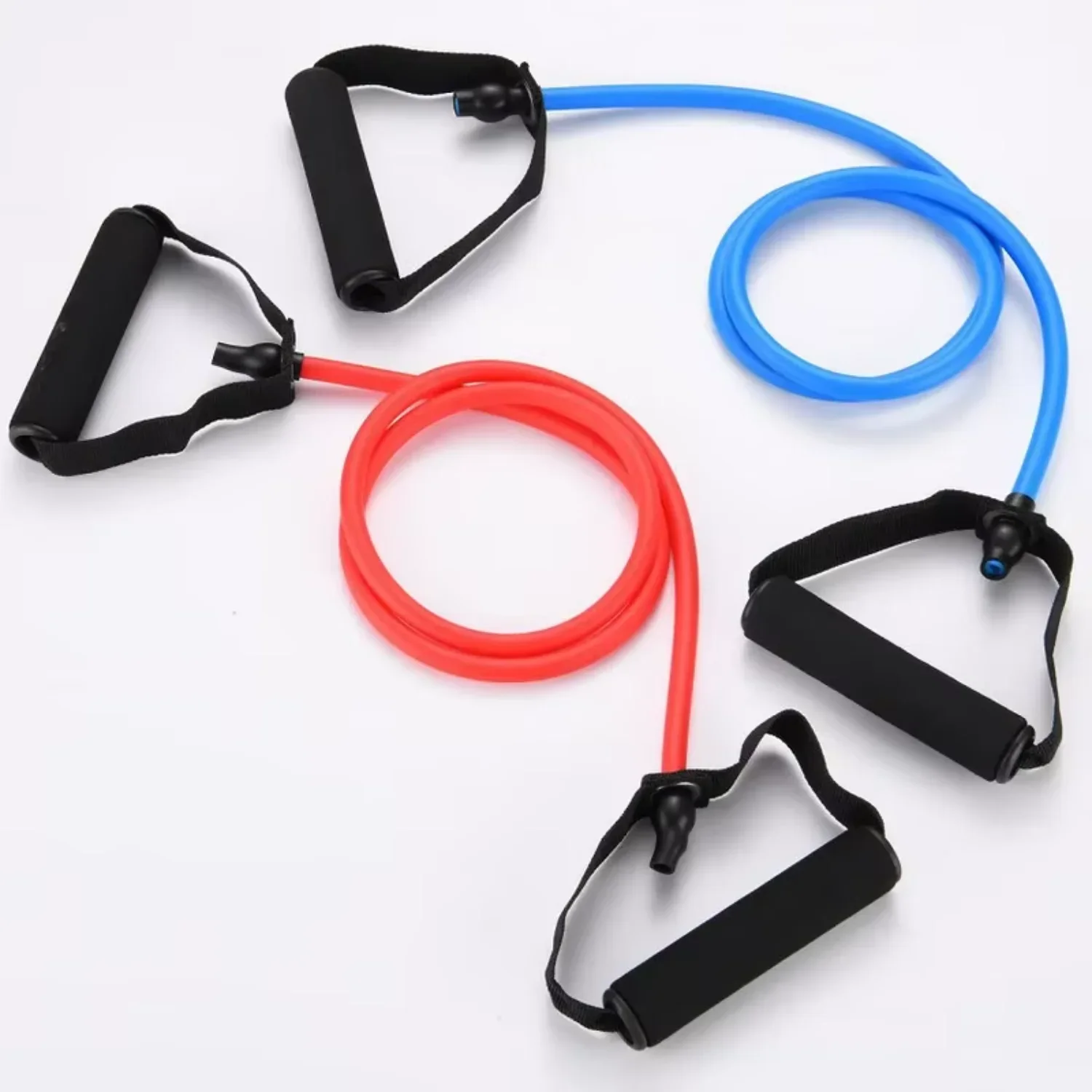 Resistance Band with Handles Yoga Drawstring Elastic Fitness Workout Tube Band Workout Strength Training