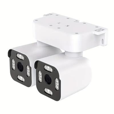 8 Megapixel Smart Wireless Wifi Outdoor Security Camera 360 Panoramic Outside Angle Mount with Dual Bullet Cameras Full Colour Night Vision Smart AI Motion Detection Sound and Motion Alerts