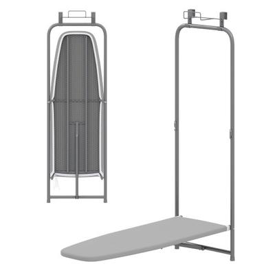Costway Over the Door Ironing Board Space-Saving Metal Hanging Ironing Board-Gray