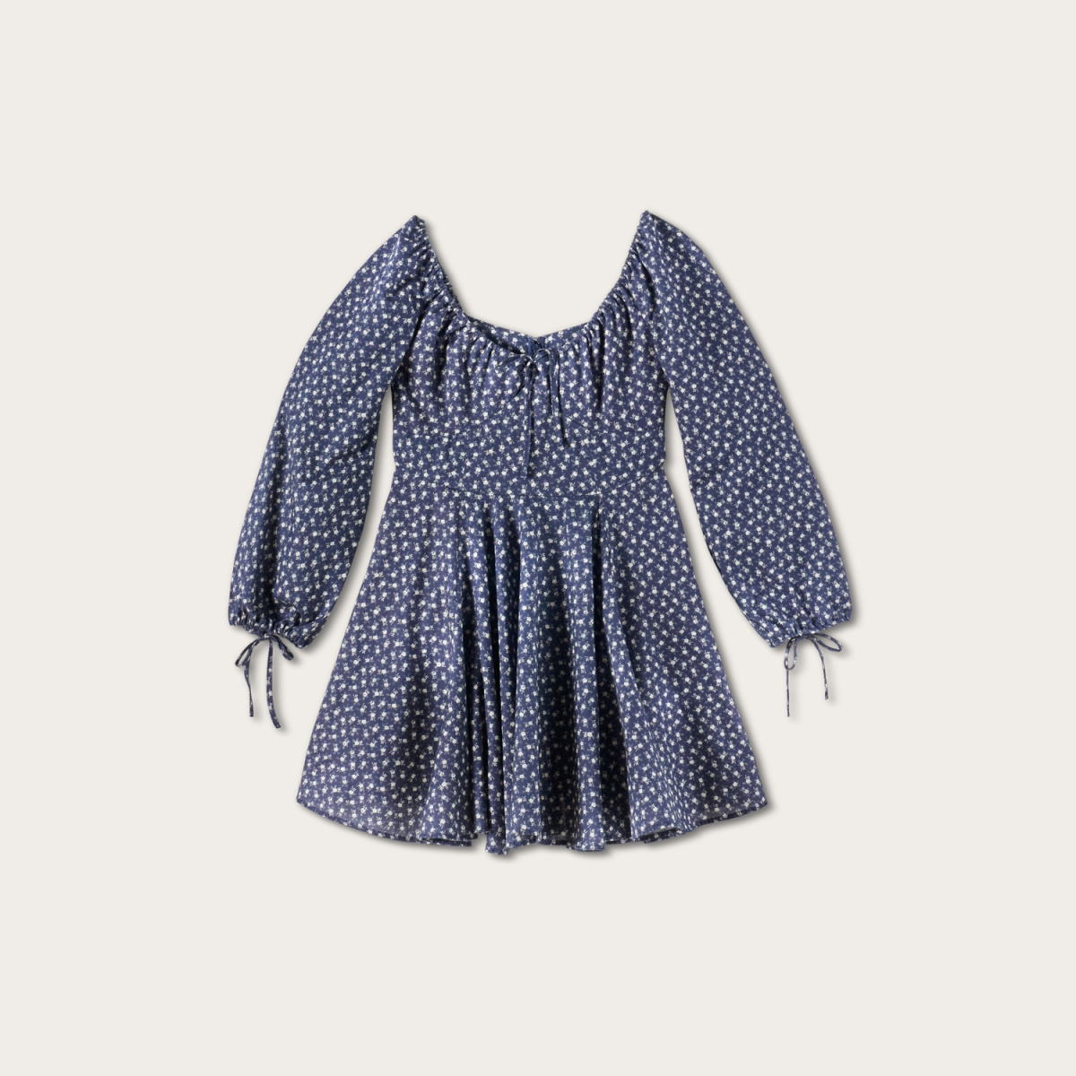 Tecovas Women's Long Sleeve Mini Dress, Navy/Bone, Cotton Blend, Size Large