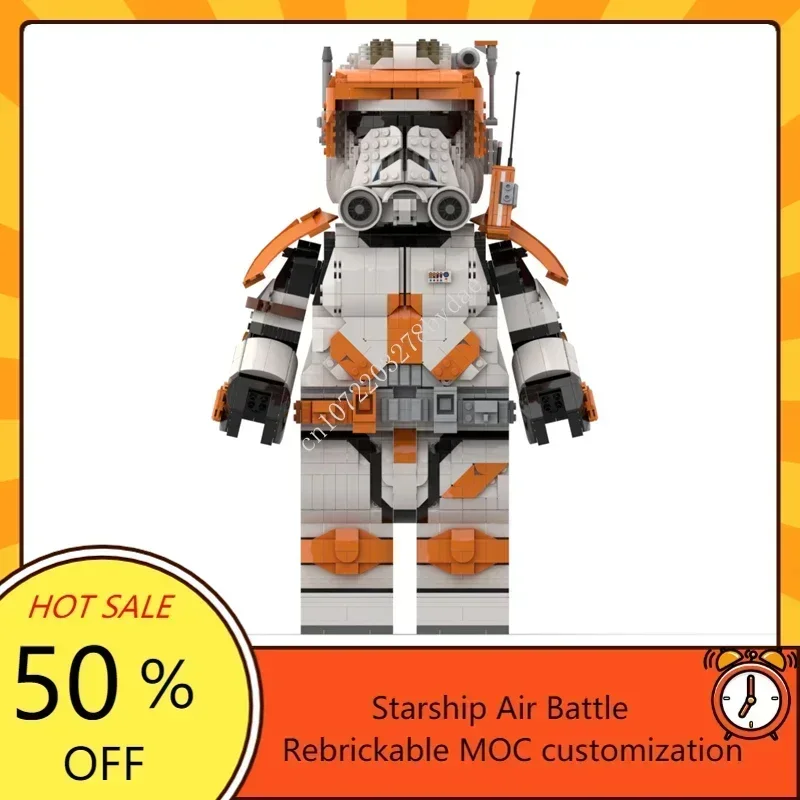 MOC Space Battle Helm Serie Commander Megafigure Modell Benutzerdefinierte Puzzle Technologie DIY Kreative Montage Spielzeug Kinder Geschenk Image