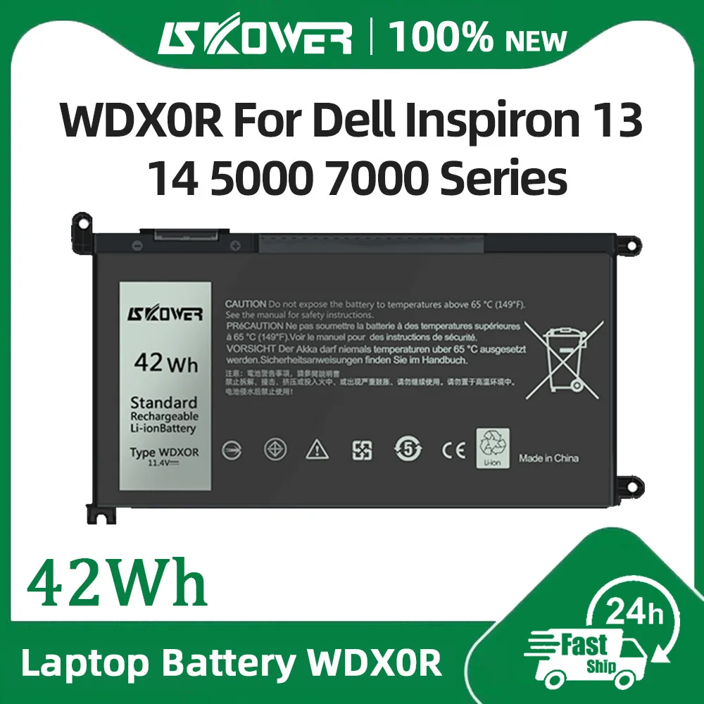 SKOWER 42 Wh WDX0R Laptop-Akku für Dell Vostro 5468 5471 5568 Inspiron 13 5368 5378 5379 7368 5770 7460 7472 5567 5570 5579 Image