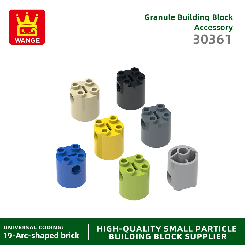Wange49 Teile/los 30361 Runde 2x2x2 mit 1 Loch Bausteine Moc Zubehör Kompatibel mit Ziegel Kinder Spielzeug geschenk Box Image