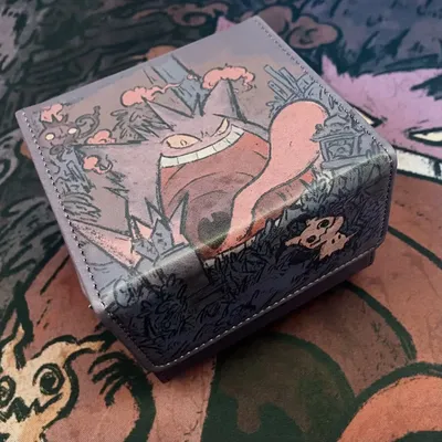 DIY Pokemon Flip Deck Case Self Made PTCG Gengar Karte Aufbewahrungsbox Geschenk Anime Mimikyu Deck Box Image