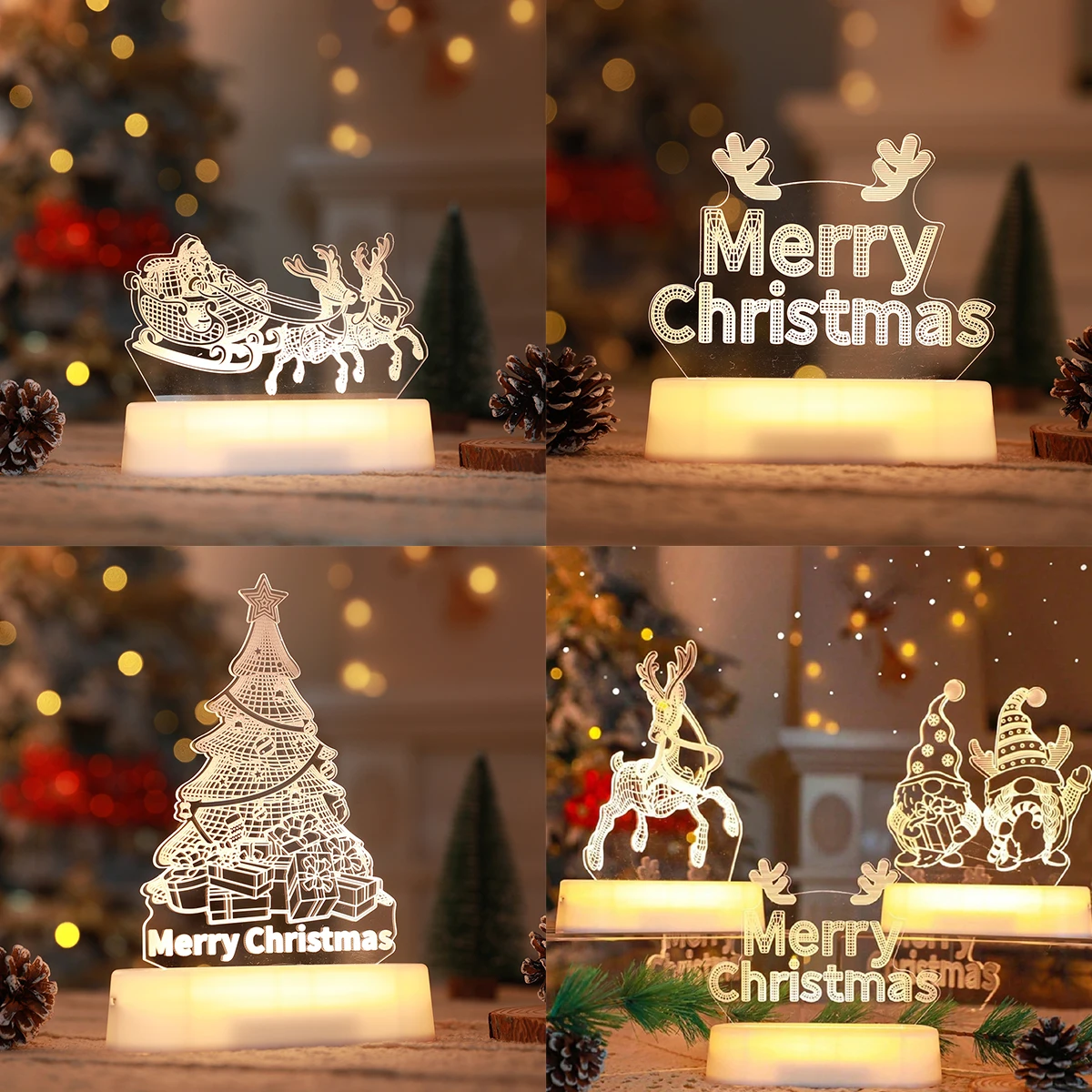 Weihnachts schmuck Lichter führte Lichterketten Weihnachts dekorationen für zu Hause 2024 Weihnachts schmuck Navidad Noel Geschenke Neujahr 2025 Image