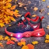 Jungen Cartoon Schuhe Led Leuchten Kinder Schuhe Sneaker 1-6 Jahre Alte Jungen Mädchen Frühling Herbst Casual Rot schwarz Pu Leder Schuh