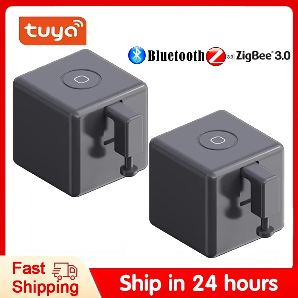 Tuya Zigbee3.0 Bluetooth Smart Fingerbot Schalter Garagentor-Vorhangknopf Roboter-Drücker Kompatibel mit Alexa Google Home Sprachassistent Image