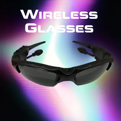 Brillen-Headset, Stereo-Kopfhörer, kabelloses Headset mit Mikrofon, Brille, Sonnenbrille zum Fahren, Radfahren, Sport-Kopfhörer Image