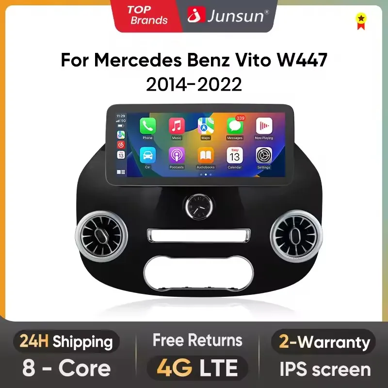Junsun 12,3" Wireless CarPlay Android Auto Radio für Mercedes Benz Vito W447 2014 2015-2022 4G Auto Multimedia GPS 2din autoradio Image