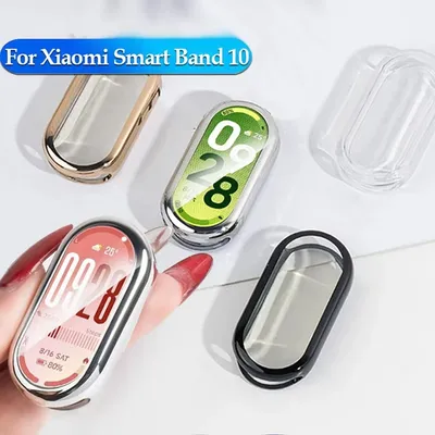 Weiche TPU-Hülle für Xiaomi Mi Band 10/9 Zubehör Rundum-Schutzhülle Bumper Shell Displayschutzfolie Miband Band 10 9 Cover Image