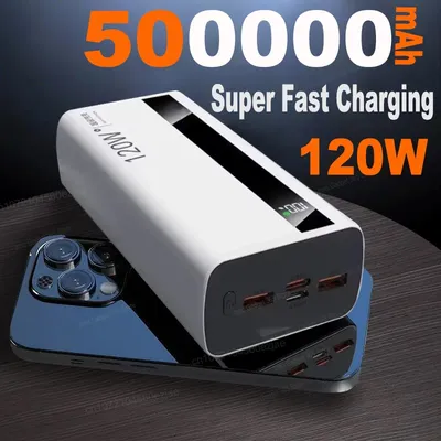 Xiaomi 120W 200000mAh Hohe Kapazität Power Bank Super Schnelle Lade Power Bank Tragbare Batterie Ladegerät Für iPhone Samsung Huawei Image
