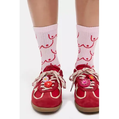 Out From Under Boob Socks - Pink at Urban Outfitters