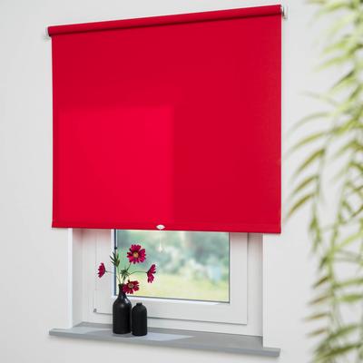 Springrollo LIEDECO "Uni" Gr. 14, rot (dunkelrot), B:82cm H:180cm, Kunststoff, Metall, Polyester, Rollos, Rollo Hergestellt in Deutschland Image