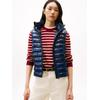 Steppweste TOMMY HILFIGER "LW PADDED SLIM VEST", Damen, Gr. XS (34), blau (schwarz night navy), Steppware, Obermaterial: 100% Nylon, unifarben, casual, slim fit hüftlang, Westen, leicht glänzende Oberfläche