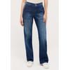 Relax-fit-Jeans ANGELS "LIZ WORKER", Damen, Gr. 44, Länge 28, blau (blau used), Denim/Jeans, Obermaterial: 91% Baumwolle, 6% Polyester, 3% Elasthan, casual, relaxed fit lang, Jeans, mit großen Vordertaschen und Fade-Out Effekten