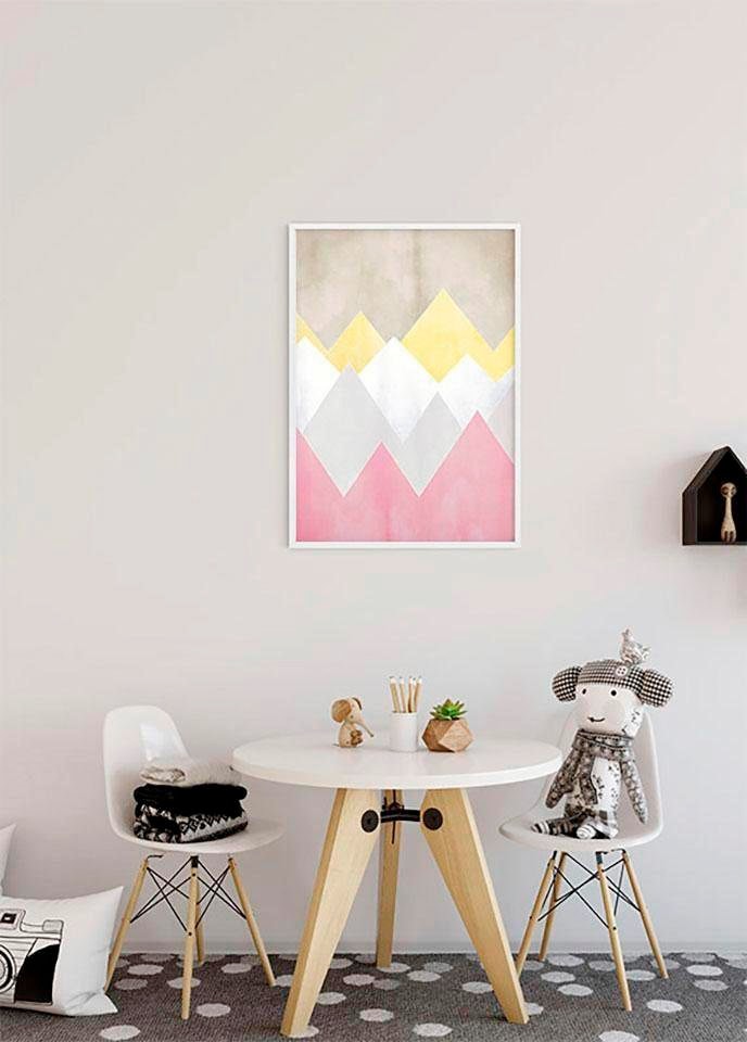 Bild KOMAR "Sunrise Mountain Spring", bunt (farbe bild(er): bunt), B:30cm H:40cm, Holz, Papier, Bilder, Wandbild zur Dekoration - ohne Rahmen Image