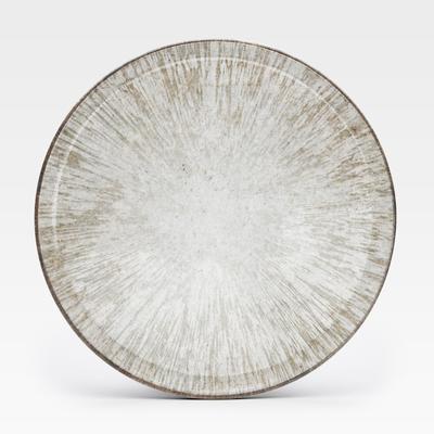 Pizzateller VAN WELL "Teller-Set Kreta, 6er Set, Ø 33 cm", grau (grau, braun), H:1,7cm Ø:33cm, Porzellan, Speiseteller, Service, Geschirr-Set für 6 Personen Image