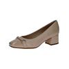 Pumps CAPRICE "Caprice Pumps Leder", Damen, Gr. 37, beige, Leder, casual, Schuhe
