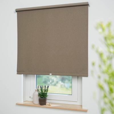 Springrollo LIEDECO "Uni" Gr. 14, braun (coffee), B:82cm H:180cm, Kunststoff, Metall, Polyester, Rollos, Rollo Hergestellt in Deutschland Image