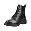 Schnürstiefelette GEOX "Geox Stiefelette Glattleder", Damen, Gr. 37, schwarz, Glattleder, casual, Schuhe