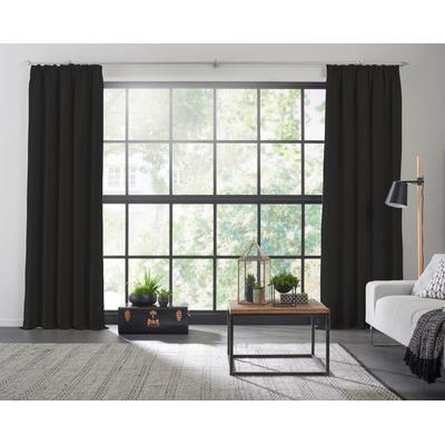 Vorhang WIRTH "Dim out", schwarz, B:142cm H:235cm, Polyester, Gardinen, nach Maß Image