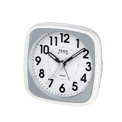 Quarzwecker FILIUS ZEITDESIGN, weiß, Wecker, Schlafzimmer, Wecker Beleuchtung,schleichende Sekunde,Snooze,Piepalarm