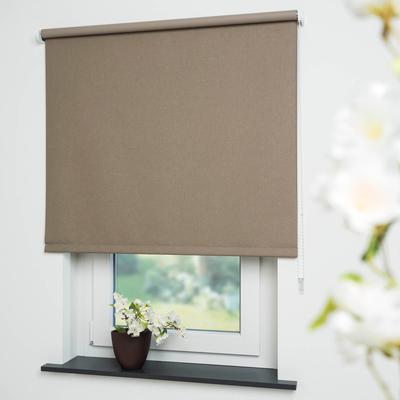 Seitenzugrollo LIEDECO "Uni" Gr. 10, braun (kaffee), B:202cm H:180cm, Polyester, Rollos Image