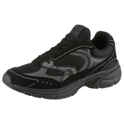 Sneaker TOMMY JEANS "ARCHIVE '25", Herren, Gr. 40, schwarz, Textil, Lederimitat, sportlich, Schuhe, Freizeitschuh, Halbschuh, Schnürschuh mit reflektierenden Details Image