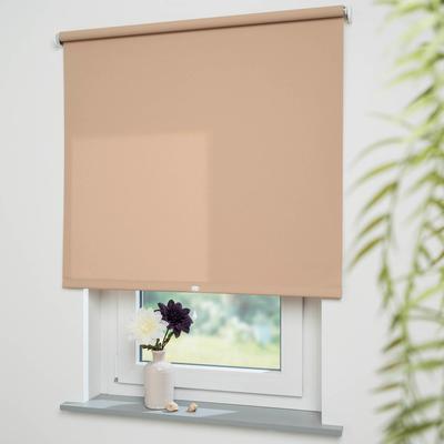 Springrollo LIEDECO "Uni" Gr. 13, beige (sand), B:192cm H:180cm, Polyester, Metall, Rollos, lichtdurchlässig Image