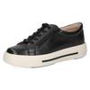 Plateausneaker CAPRICE, Damen, Gr. 40, schwarz, Leder, sportlich, Schuhe, Freizeitschuh, Halbschuh, Schnürschuh mit Schaftrandpolsterung