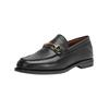 Slipper INUOVO "INUOVO Slipper Leder", Damen, Gr. 38, schwarz, Leder, casual, Schuhe