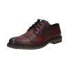 Schnürschuh BUGATTI, Herren, Gr. 42, rot (dunkelrot), Leder, casual, Schuhe, Halbschuh, Business Schuh mit seitlichem Reißverschluss