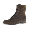 Schnürstiefelette GABOR, Damen, Gr. 35, braun (dunkelbraun), Veloursleder, unifarben, Basic, Schuhe, Blockabsatz, Schnürboots, Herbtboots mit herausnehmbarer Fußbett