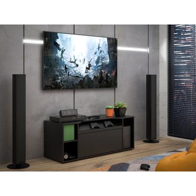 Media-Board FORTE "Tezaur", schwarz, B:120cm H:45cm T:42cm, Spanplatte, Sideboards Image