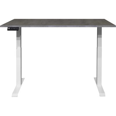 Schreibtisch MÄUSBACHER "Big System Office", weiß (weiß matt, graphit, weiß matt, graphit), B:140cm, Tische, Breite 140 cm, elektrisch höhenverstellbar Image