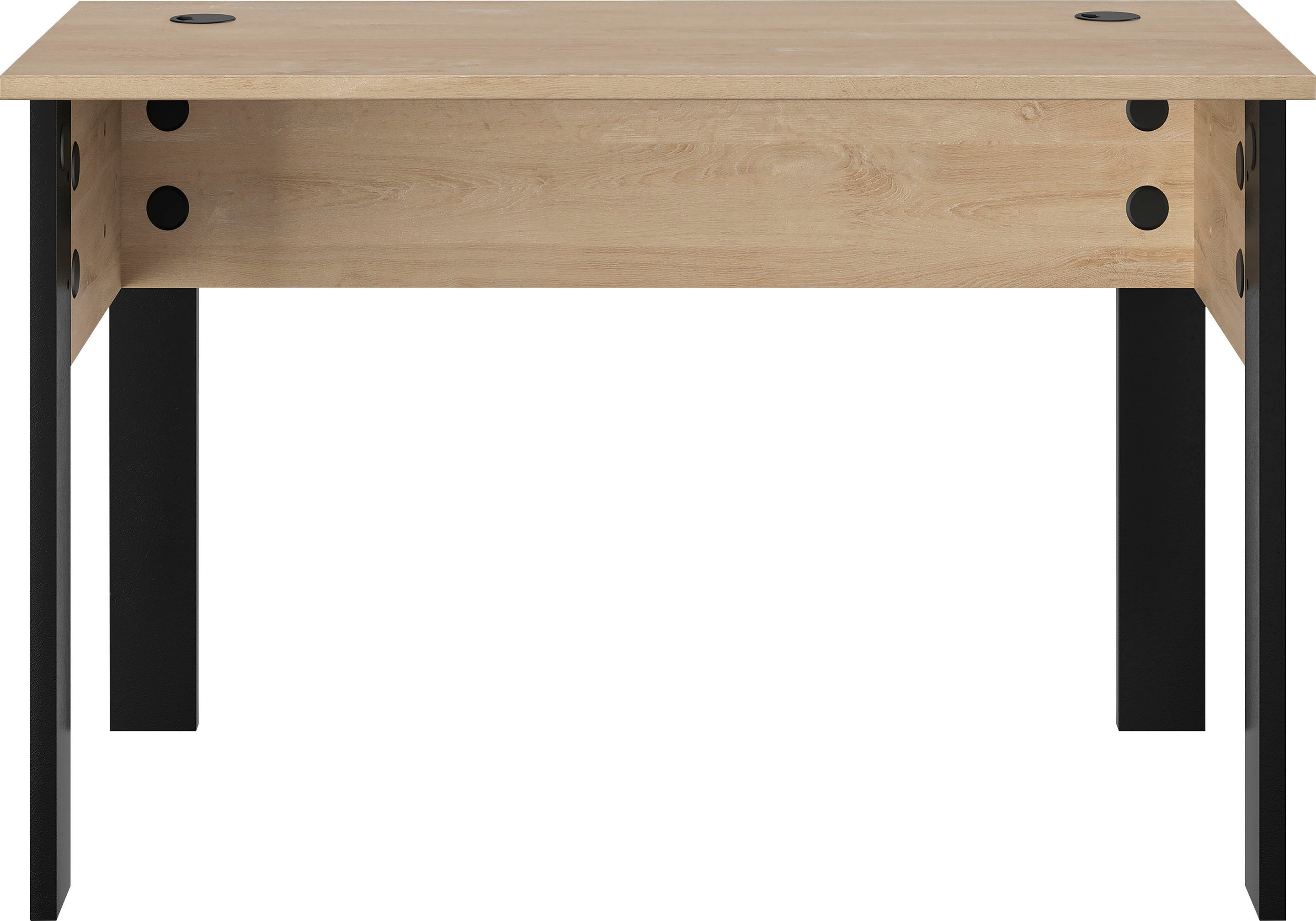 Schreibtisch GAMI "Faro", braun (eiche hell, eiche hell, eiche hell), B:120cm H:74cm T:60cm, Tische, Schreibtisch, moderner Industrial Look