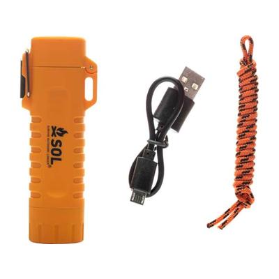 Survive Outdoors Longer Fire Lite Fuel Free Lighter w/Tinder Cord Lanyard Orange 0140-1243