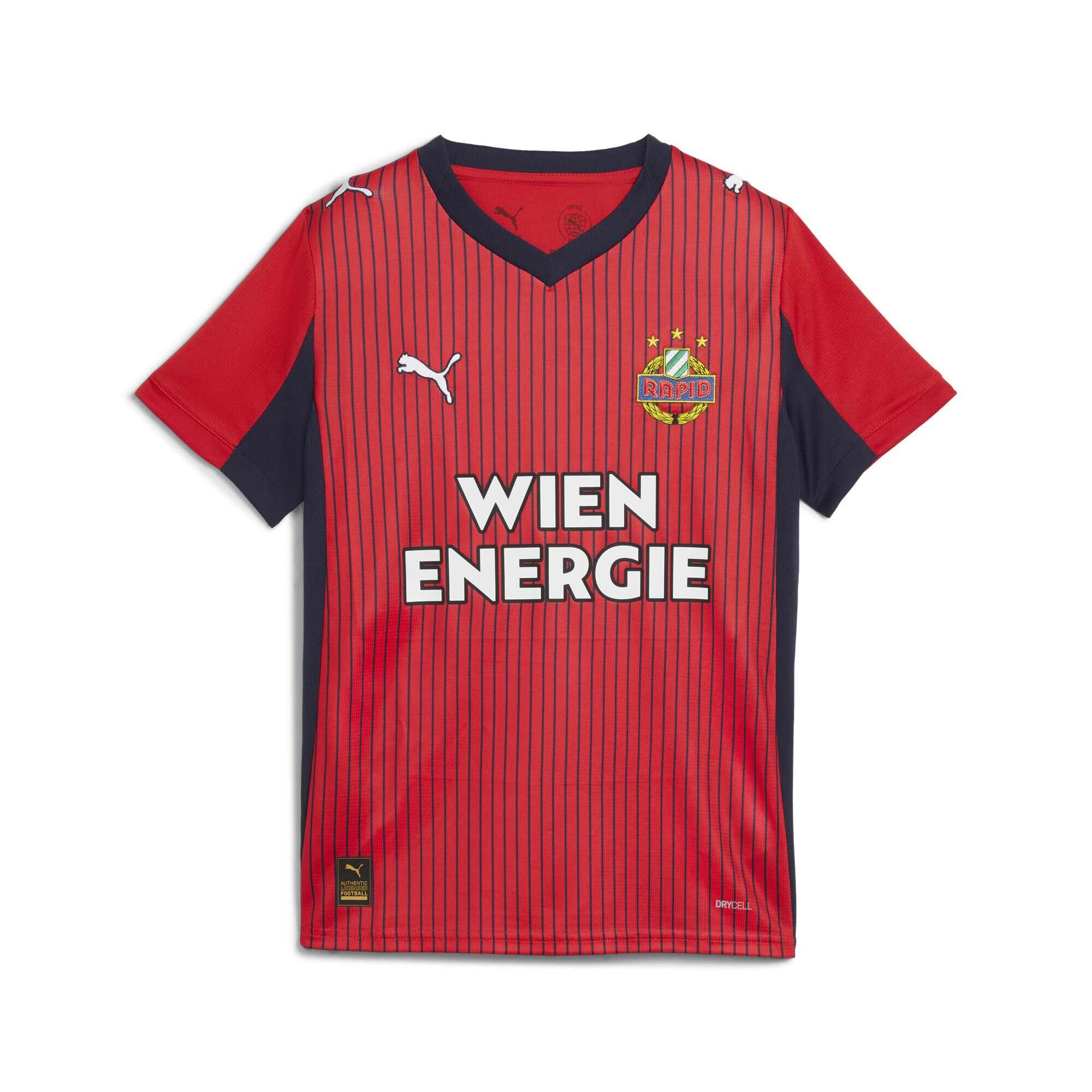 Poloshirt PUMA "SK Rapid Wien 25/26 Auswärtstrikot Jugendliche", Kinder, Gr. 164, blau (rot navy blau), 100% Polyester, clean, regular fit, Shirts Image