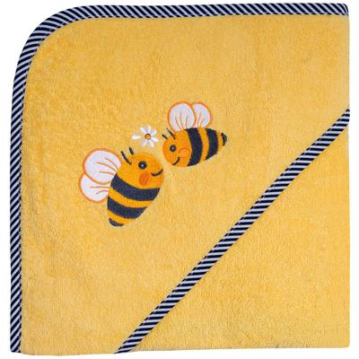 Kapuzenhandtuch WÖRNER "Bienen", gelb, B:80cm L:80cm, Frottee, Frottee, Handtücher (Packung), mit Kapuze, maschinenwaschbar, trocknergeeignet Image