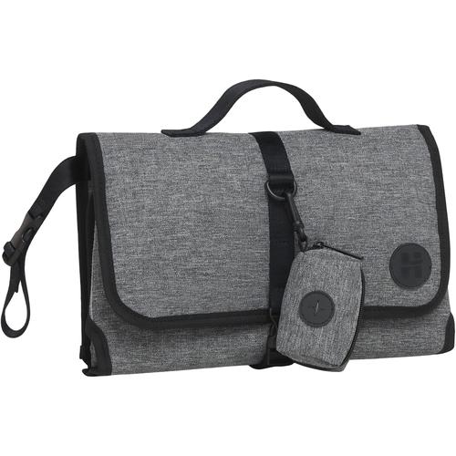 Wickeltasche HUGGIES BABYWEAR, Baby, grau heat, Nylon, unifarben, Taschen, mit abtrennbarer Wickelunterlage, ohne abgebildete Accessories
