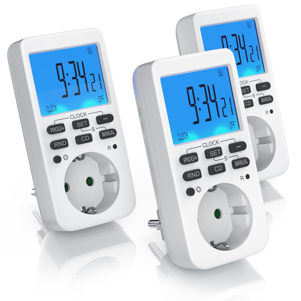 BEARWARE Zeitschaltuhr programmierbar mit LCD Display Steckdosen Timer / max 3680W Image