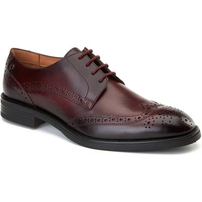 Base London Herren Bordeau Leder Schnürschuhe Image