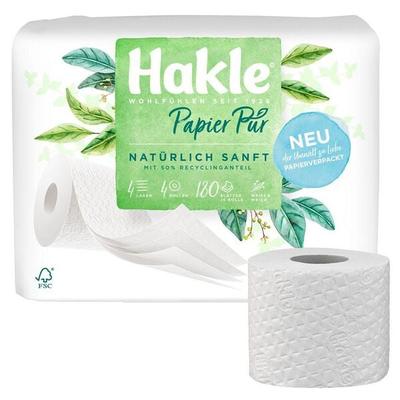 Hakle Toilettenpapier Pur NATÜRLICH SANFT 4-lagig 4 Rollen (1 Pack à 4 Rollen) Image