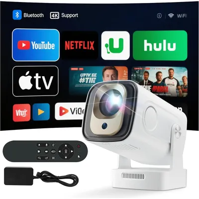 XGODY Projector Gimbal 5 Pro 4K Android 11.0 Native 1080P Autofokus 330ANSI Dual Wifi Bluetooth Home Theater Cinema